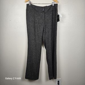 Harold’s Women’s Pants Size 12 Wool Blend Italy Fabric Gray Metallic Dress Slack